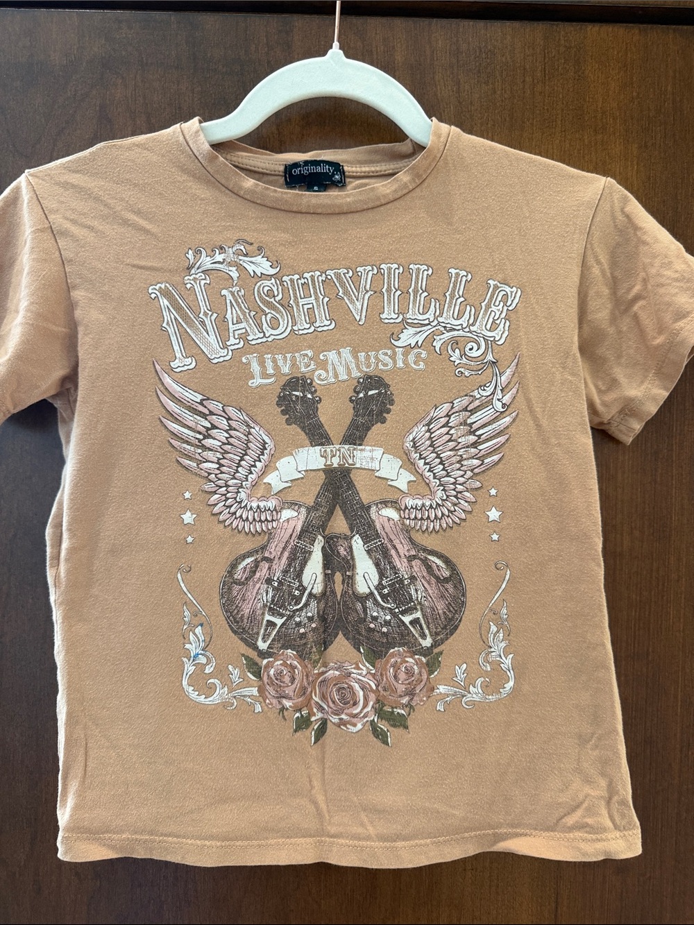Kids Nashville Live Music Graphic Tee - Tan